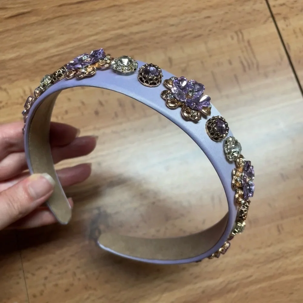 Lavender Flower Embellished Headband